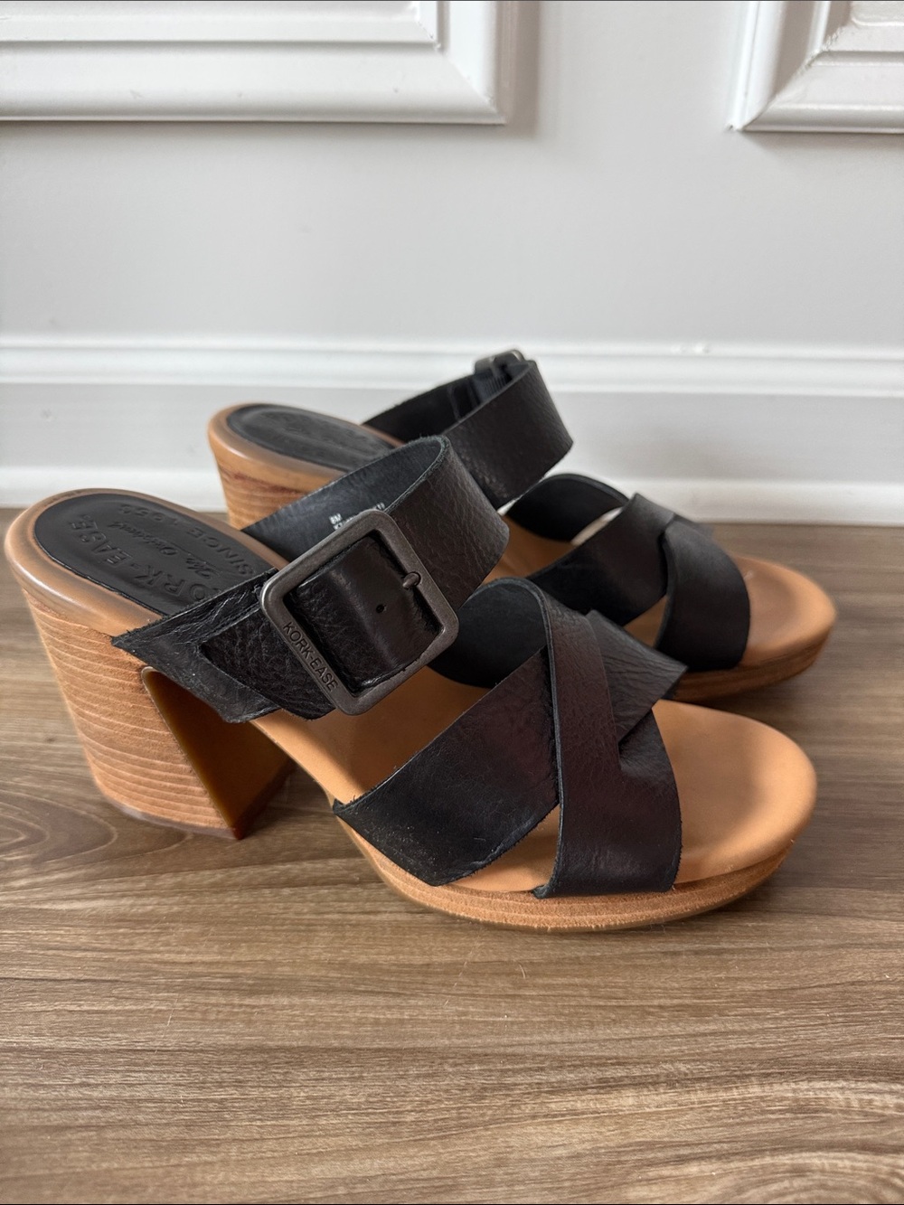 Kork-Ease Korks Hesperia Sandals Black Leather 8M
